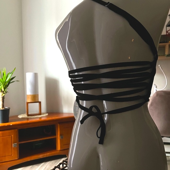 🗝️ Sold -{ Dolls Kill Laced-Up crop top } •S - Picture 3 of 4